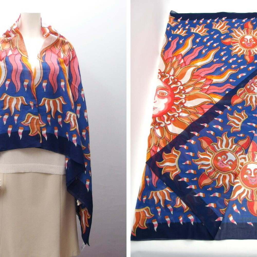 HERMES Authentic Blue Scarf - Picture 3 of 11